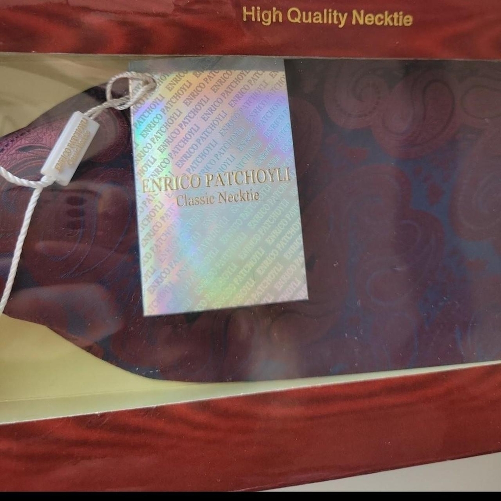 Enrico Patchoyli 100% Silk Tie - Picture 6 of 8
